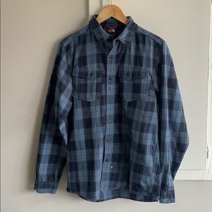 Men’s blue North Face Flannel